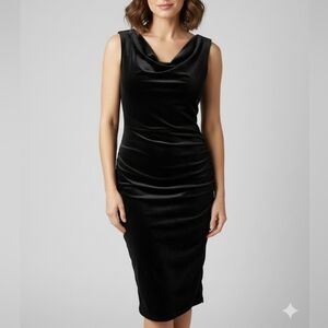 H&M Shimmering Velour Elegant Dress Ptp 19" L 40"